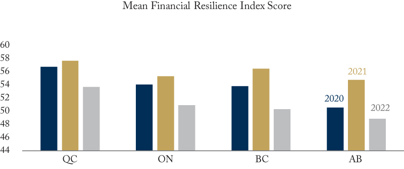 Mean Financial Resilience Index Score